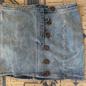 Button up Jean skirt